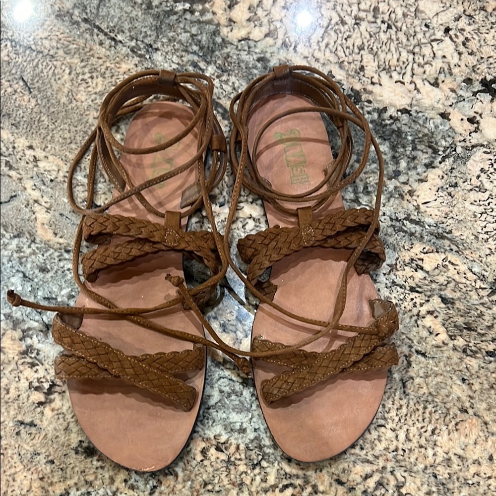 Brash Tan Braided Sandals